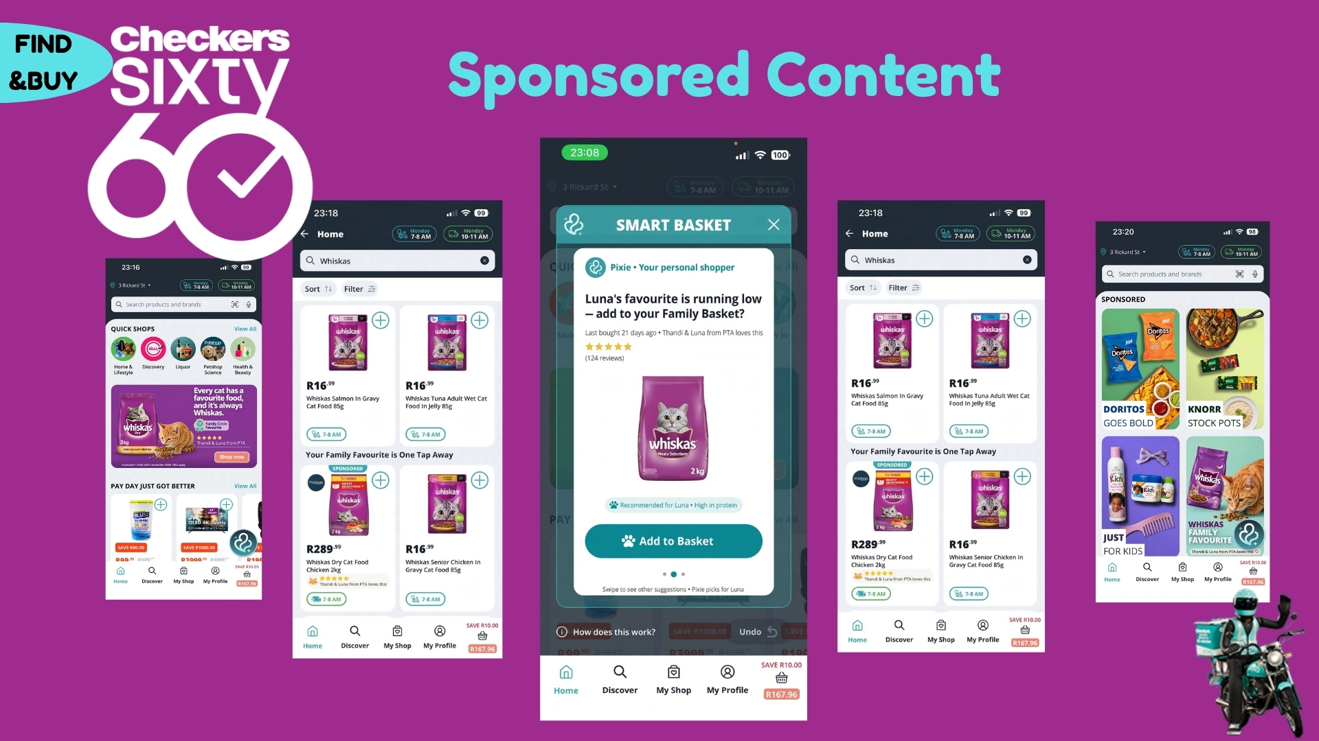 Whiskas on the Checkers Sixty60 app